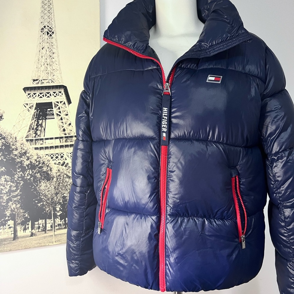 Tommy Hilfiger Women's Navy Puffer Jacket - Picture 5 of 9